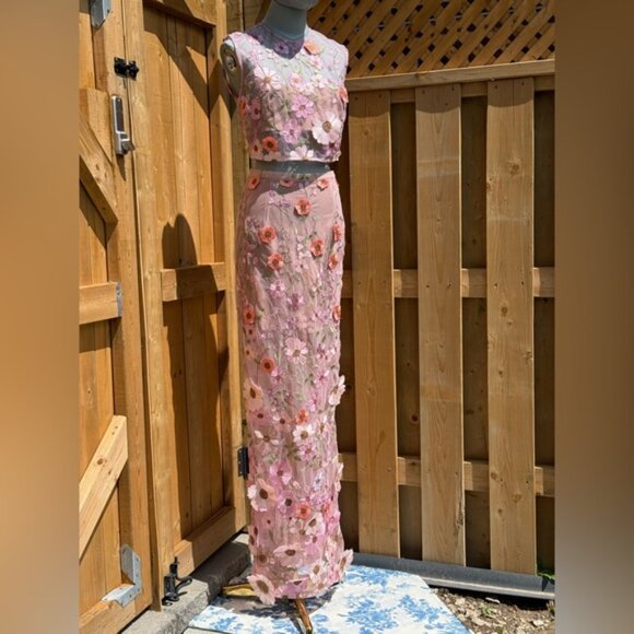 🆕 BRONX & BANCO 🧿 NWOT Jasmine Pastel Pink Multi Two Piece Set, Sz S / US 4 - Picture 3 of 14